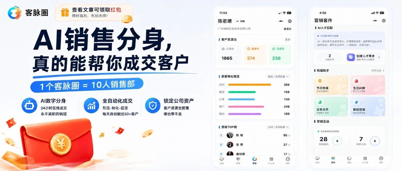 客脉圈：这套AI系统让业绩翻了倍